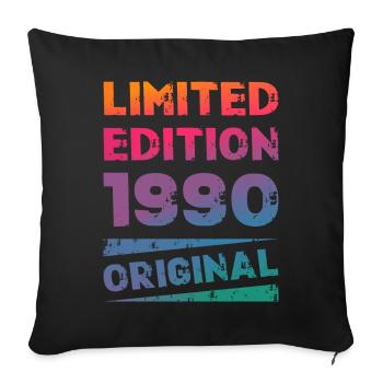 Limited Edition Birthday Party Vintage 1990's - Sofa pillowcase 17,3'' x 17,3'' (45 x 45 cm) - black - Front