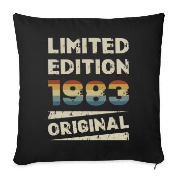 Limited Edition Geburtstag Party Jahrgang 1983 - Sofakissenbezug 45 x 45 cm - Schwarz - Vorne