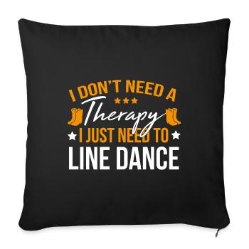 I do not need a therapy - Sofa pillowcase 17,3'' x 17,3'' (45 x 45 cm) - black - Front
