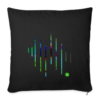 Geometric art - Sofa pillowcase 17,3'' x 17,3'' (45 x 45 cm) - black - Front