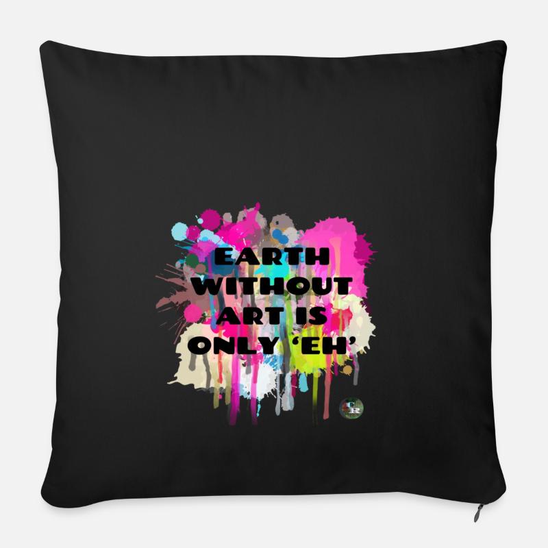 citation - Housse de coussin décorative 45 x 45 cm - noir
