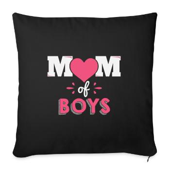 Mutter von Jungs Mutter Muttertag Geschenk - Sofakissenbezug 45 x 45 cm - Schwarz - Vorne