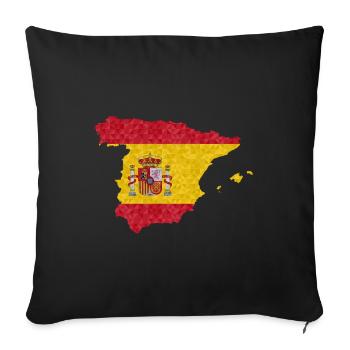 Spain flag outlines Spanish flag homeland - Sofa pillowcase 17,3'' x 17,3'' (45 x 45 cm) - black - Front