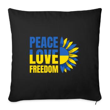 Ukraine Flag Peace Ukrainian Flag Peace - Sofa pillowcase 17,3'' x 17,3'' (45 x 45 cm) - black - Front