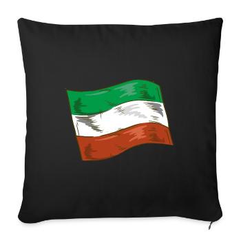 Italy Flag Vintage Italian Flag Used Look - Sofa pillowcase 17,3'' x 17,3'' (45 x 45 cm) - black - Front