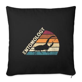 Entomologie Entomologiste Insectes - Housse de coussin décorative 45 x 45 cm - noir - Devant