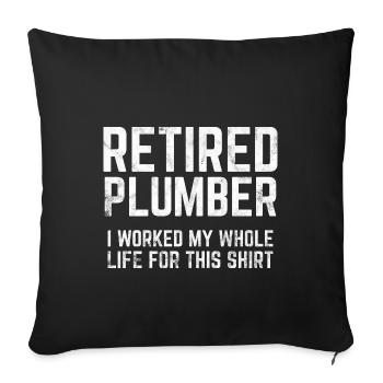 Retired Plumber Retirement Gift Idea - Sofa pillowcase 17,3'' x 17,3'' (45 x 45 cm) - black - Front