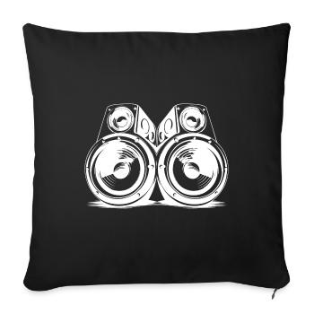 Music Boxing Party Bass - Sofa pillowcase 17,3'' x 17,3'' (45 x 45 cm) - black - Front
