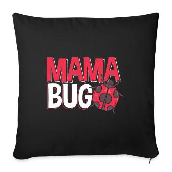 Ladybug Entomologist Ladybirds Entomology Mama Bug - Sofa pillowcase 17,3'' x 17,3'' (45 x 45 cm) - black - Front