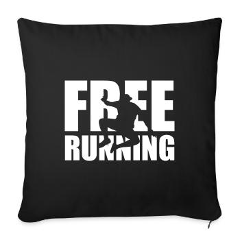Freerunning Free Running Run Jump Cadeau - Housse de coussin décorative 45 x 45 cm - noir - Devant