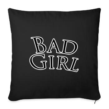 Mauvaise fille - Housse de coussin décorative 45 x 45 cm - noir - Devant