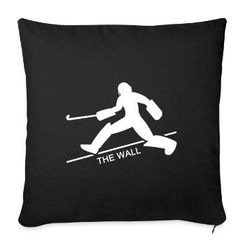 Gardien de but de hockey Hockey sur gazon Club de hockey - Housse de coussin décorative 45 x 45 cm - noir - Devant