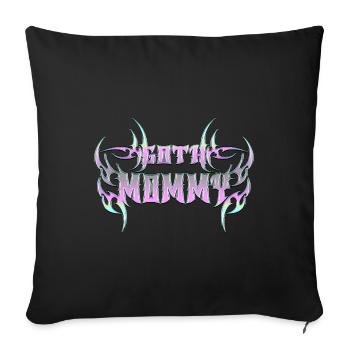 Goth Mommy! Gothic Aesthetics Y2K Cross - Sofa pillowcase 17,3'' x 17,3'' (45 x 45 cm) - black - Front