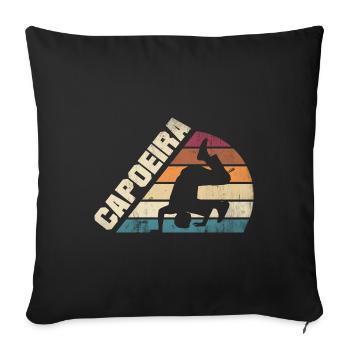 Capoeira Brazilian Martial Arts Capoeiristas - Sofa pillowcase 17,3'' x 17,3'' (45 x 45 cm) - black - Front