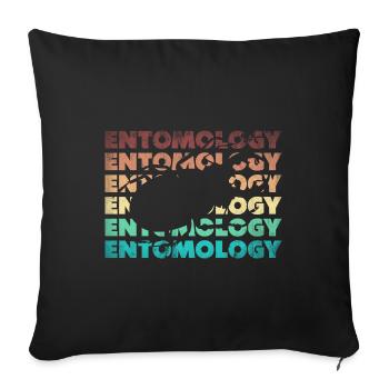 Entomology Entomologist Insects Bugs Silhouette - Sofakissenbezug 45 x 45 cm - Schwarz - Vorne