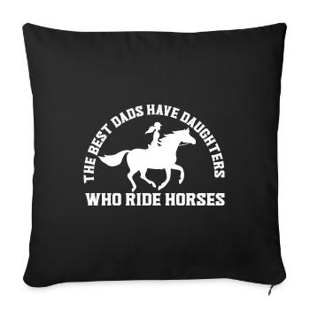 Horse Owner Rider Riding Horse Father - Sofa pillowcase 17,3'' x 17,3'' (45 x 45 cm) - black - Front