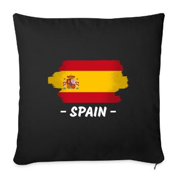 Spain Flag Vintage Spanish Flag Used Look - Sofa pillowcase 17,3'' x 17,3'' (45 x 45 cm) - black - Front