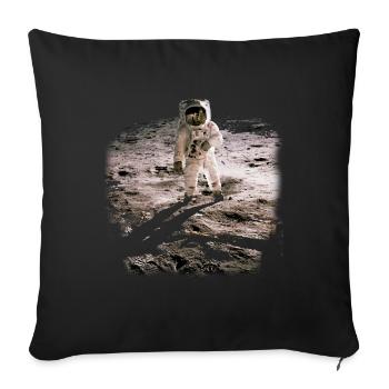 Man in the Moon - Housse de coussin décorative 45 x 45 cm - noir - Devant