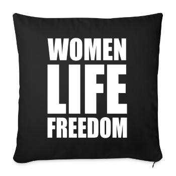 Women life freedom - Sofakissenbezug 45 x 45 cm - Schwarz - Vorne