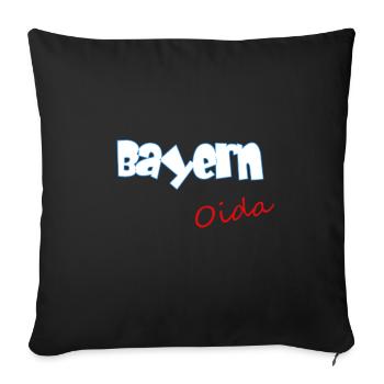 Bayern Oida - Sofakissenbezug 45 x 45 cm - Schwarz - Vorne