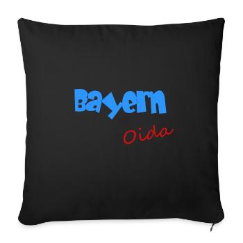 Bayern Oida - Sofakissenbezug 45 x 45 cm - Schwarz - Vorne