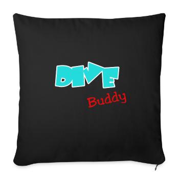 Diving dive buddy tauchen - Sofakissenbezug 45 x 45 cm - Schwarz - Vorne