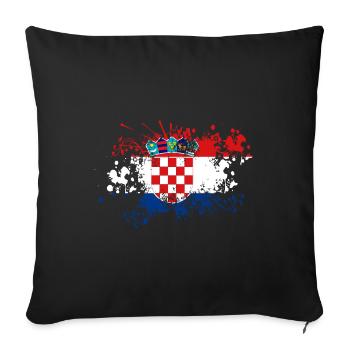 Croatia Flag Color Spots Adria Zagreb Croatian - Sofa pillowcase 17,3'' x 17,3'' (45 x 45 cm) - black - Front