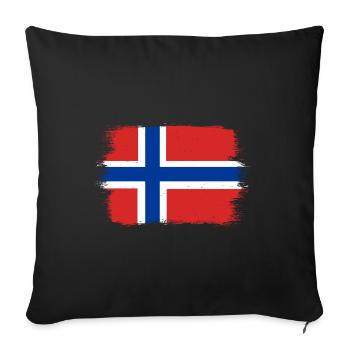 Norway Flag Scandinavia Norwegian Flag - Sofa pillowcase 17,3'' x 17,3'' (45 x 45 cm) - black - Front