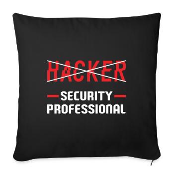 Cybersecurity Engineer Helpdesk Support Lustiger - Sofa pillowcase 17,3'' x 17,3'' (45 x 45 cm) - black - Front