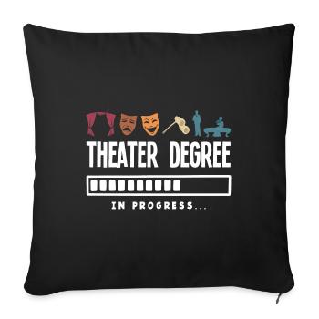 Theater Thespian Theatrical Thespianism Theater - Sofa pillowcase 17,3'' x 17,3'' (45 x 45 cm) - black - Front