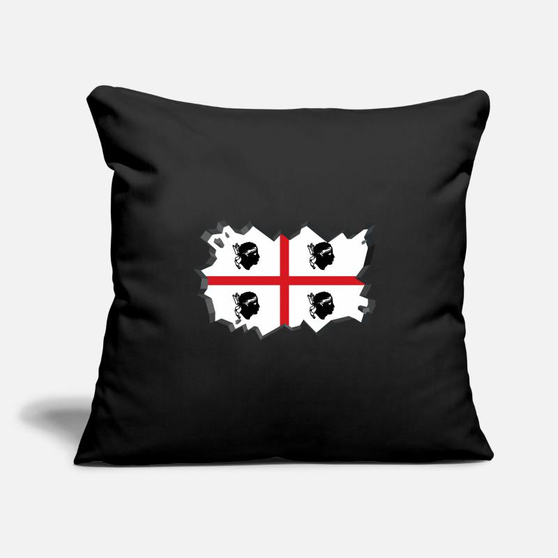 Drapeau de la Sardaigne Drapeau de la Sardaigne Drapeau de la Sardaigne Housse de coussin décorative 45 x 45 cm