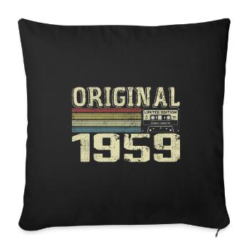 1959 Birthday Parties - 1959 Retro Gift - Sofa pillowcase 17,3'' x 17,3'' (45 x 45 cm) - black - Front