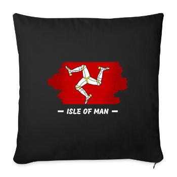 Isle of Man Flagge Triskele Flag of Isle of Man - Sofa pillowcase 17,3'' x 17,3'' (45 x 45 cm) - black - Front
