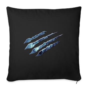 Wolf Scratch Marks Claws Wild - Sofa pillowcase 17,3'' x 17,3'' (45 x 45 cm) - black - Front