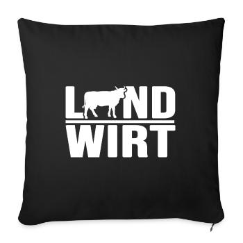 farmer, dairy farmer, alpine farming, farmer - Sofa pillowcase 17,3'' x 17,3'' (45 x 45 cm) - black - Front