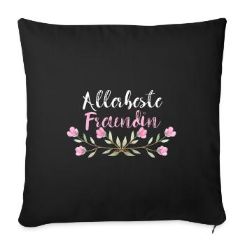 Girlfriend girlfriends best best partner shirt - Sofa pillowcase 17,3'' x 17,3'' (45 x 45 cm) - black - Front