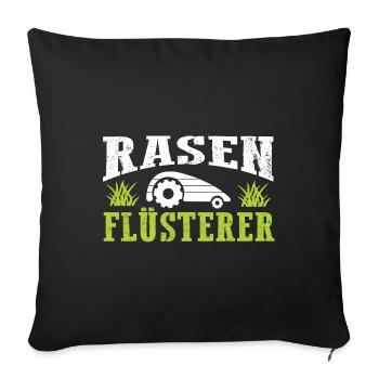 Gazon faucheur robot de tondeuse Robot de pelouse Jardinier - Housse de coussin décorative 45 x 45 cm - noir - Devant