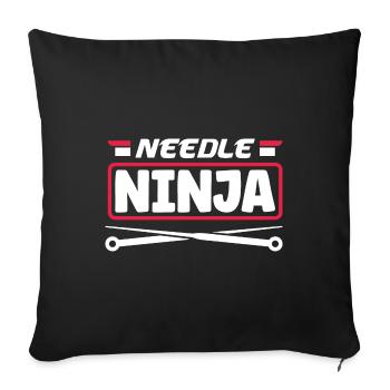 Acupuncture Acupuncture Aiguille Ninja - Housse de coussin décorative 45 x 45 cm - noir - Devant