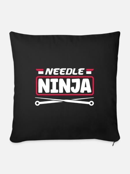 Acupuncture Acupuncturist Needle Ninja - Sofakissenbezug 45 x 45 cm - Schwarz