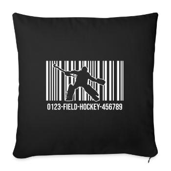 Hockey Feldhockey Hockey-Goalie Hockey-code - Sofakissenbezug 45 x 45 cm - Schwarz - Vorne