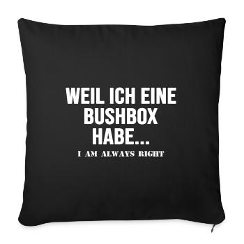 Bushcraft Survival Wild Outdoor Bushbox Adventure - Sofa pillowcase 17,3'' x 17,3'' (45 x 45 cm) - black - Front