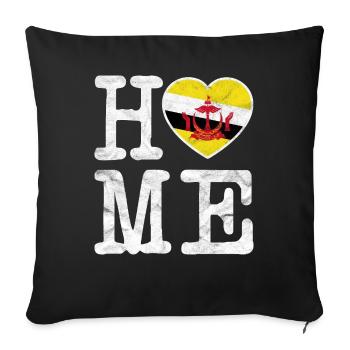 Brunei Flag Darussalam Negara Gift - Sofa pillowcase 17,3'' x 17,3'' (45 x 45 cm) - black - Front