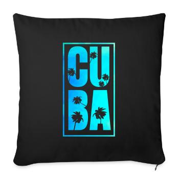 Cuba - Sofa pillowcase 17,3'' x 17,3'' (45 x 45 cm) - black - Front