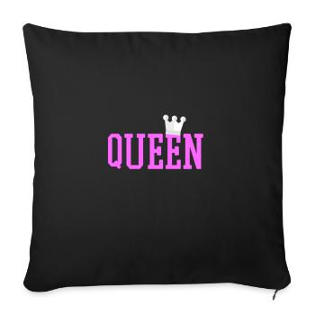 Reine! - Housse de coussin décorative 45 x 45 cm - noir - Devant