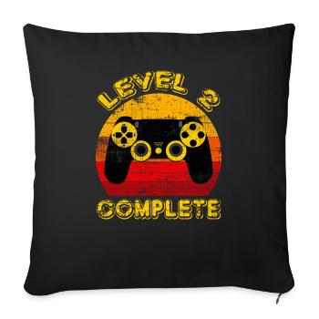 LEVEL 2 COMPLETE - Sofa pillowcase 17,3'' x 17,3'' (45 x 45 cm) - black - Front