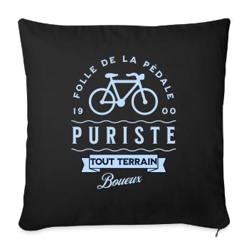Folle de la pédale - Housse de coussin décorative 45 x 45 cm - noir - Devant
