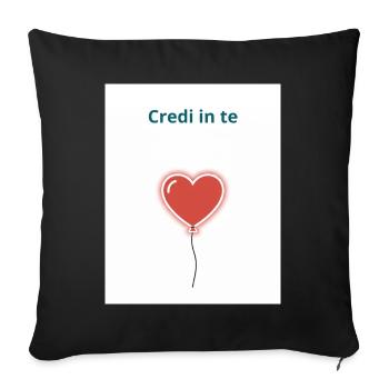 Glaube an dich selbst - Sofakissenbezug 45 x 45 cm - Schwarz - Vorne