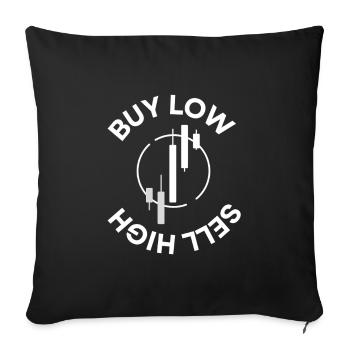 Acheter bas Vendre haut Amateur de trading - Housse de coussin décorative 45 x 45 cm - noir - Devant