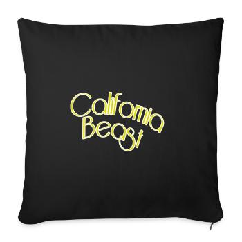 Bête californienne - Housse de coussin décorative 45 x 45 cm - noir - Devant