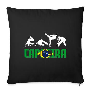 Capoeira Brazilian Martial Arts Capoeiristas - Sofa pillowcase 17,3'' x 17,3'' (45 x 45 cm) - black - Front